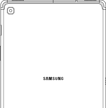 Illustrated rear view image of Galaxy Tab S5e