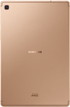 Back view of Galaxy Tab S5e in gold.